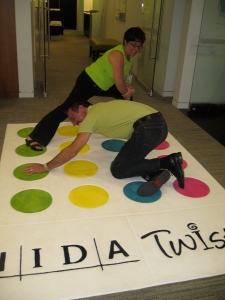 The "first" time IIDA members enjoyed a game of Twista in the middle of NeoCon